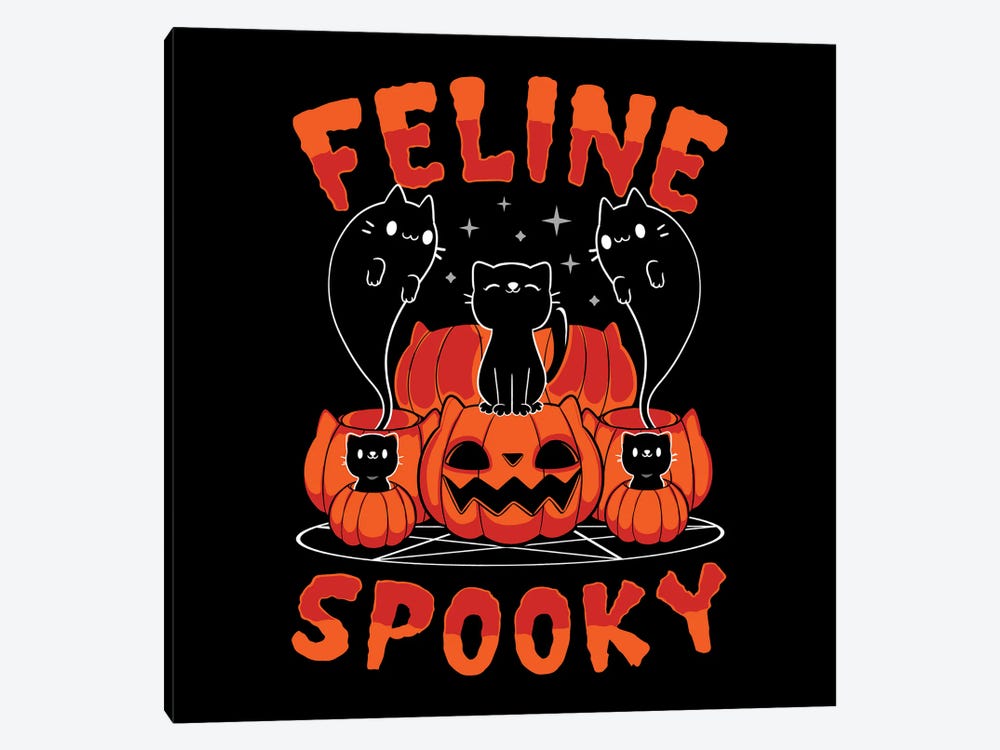 Feline Spooky Halloween Kitten by Tobias Fonseca 1-piece Canvas Artwork