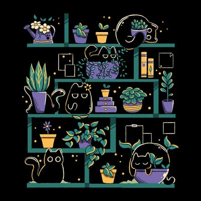 Kitten Garden by Tobias Fonseca framed canvas print