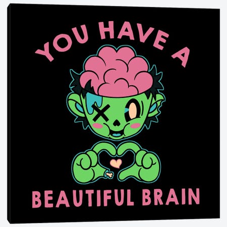 You Have A Beautiful Brain Canvas Print #TFA1177} by Tobias Fonseca Canvas Art Print