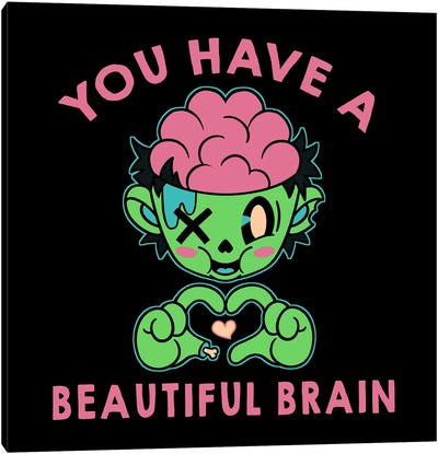 You Have A Beautiful Brain Canvas Art Print - Alien Art
