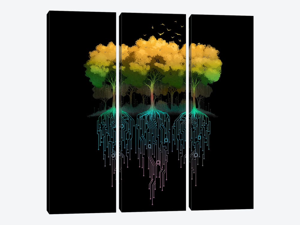 Connection Forest by Tobias Fonseca 3-piece Canvas Art