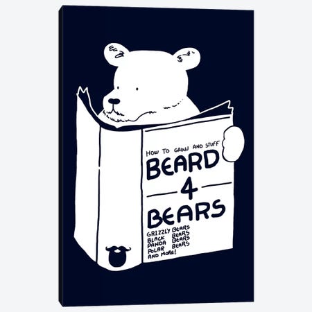 Beard For Bears Canvas Print #TFA118} by Tobias Fonseca Canvas Art Print