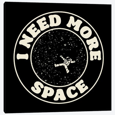I Need More Space Stamp Canvas Print #TFA1192} by Tobias Fonseca Canvas Wall Art
