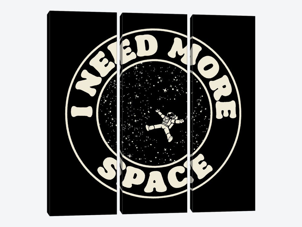 I Need More Space Stamp by Tobias Fonseca 3-piece Canvas Wall Art