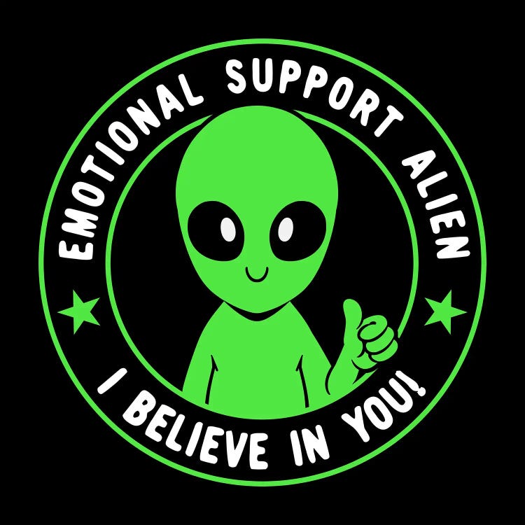 Emotional Support Alien I Believe In You