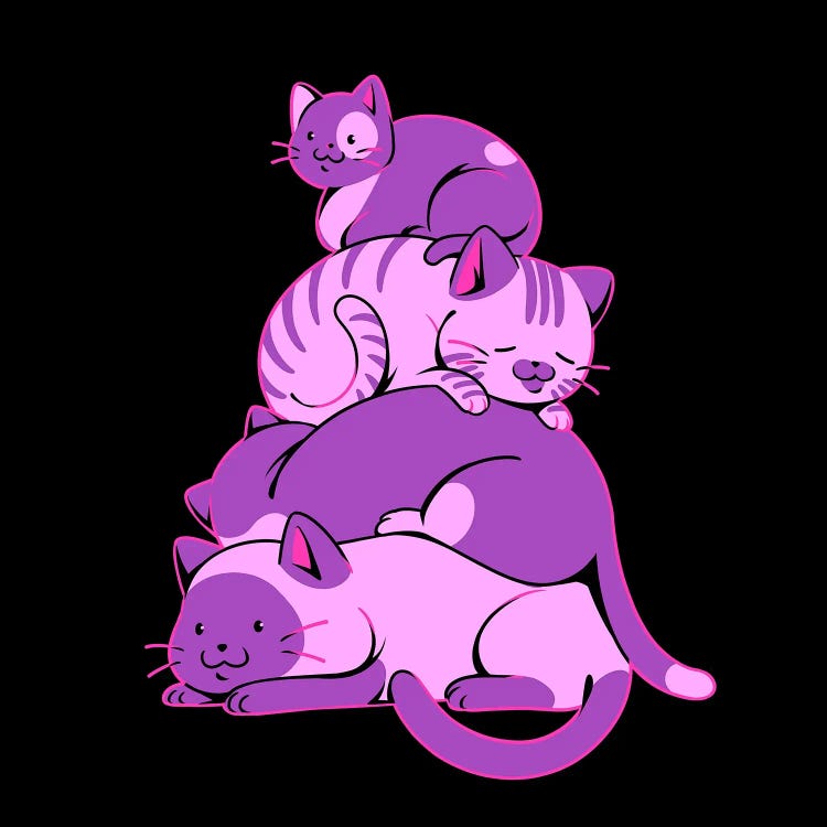 Kawaii Cat Pile