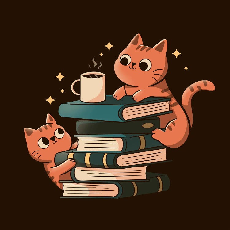 Cats, Books And Coffee by Tobias Fonseca wall art