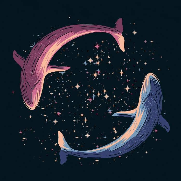 Stars Of Sea Whale Astronaut