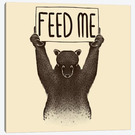Feed Me Bear Canvas Print #TFA150} by Tobias Fonseca Canvas Art Print