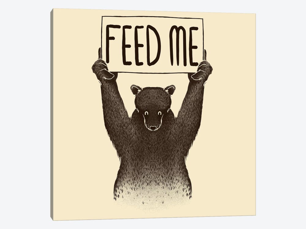Feed Me Bear by Tobias Fonseca 1-piece Canvas Print