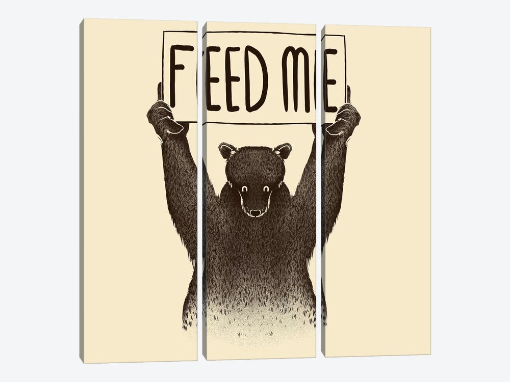 Feed Me Bear by Tobias Fonseca 3-piece Canvas Print