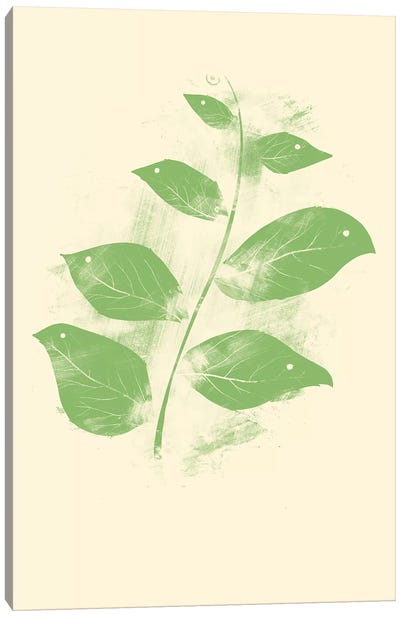 Flying Leaves Canvas Art Print - Leaf Art