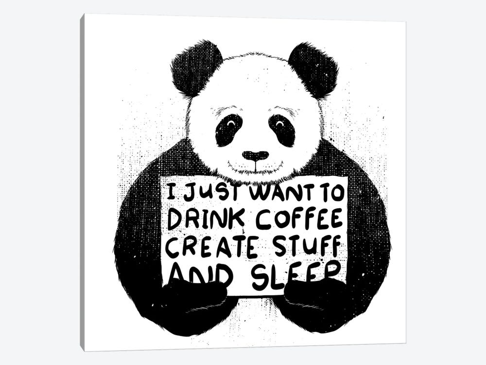 I Just Want To Drink Coffee, Create Stuff, And Sleep by Tobias Fonseca 1-piece Canvas Wall Art