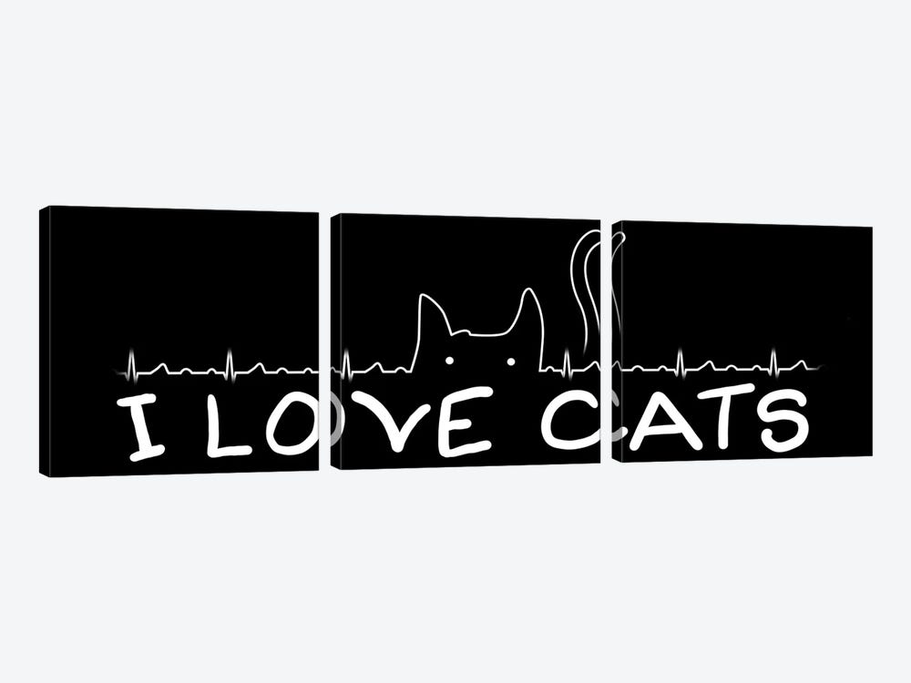 I Love Cats by Tobias Fonseca 3-piece Art Print
