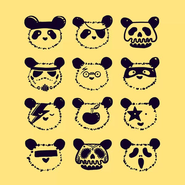 Animal Patterns: Pop Panda by Tobias Fonseca
