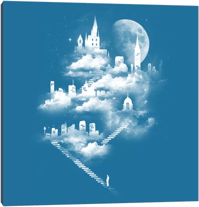 Stairway To Heaven Canvas Art Print - Castle & Palace Art