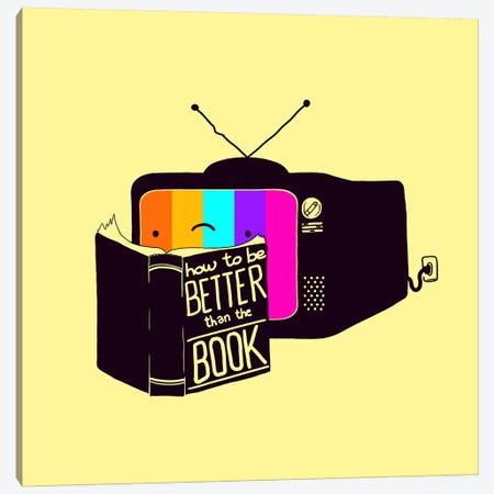 The Book Was Better Canvas Print #TFA246} by Tobias Fonseca Canvas Wall Art