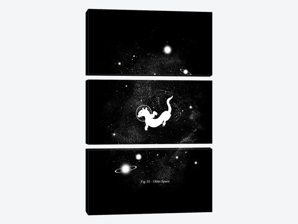 The Otter Space by Tobias Fonseca 3-piece Canvas Art Print