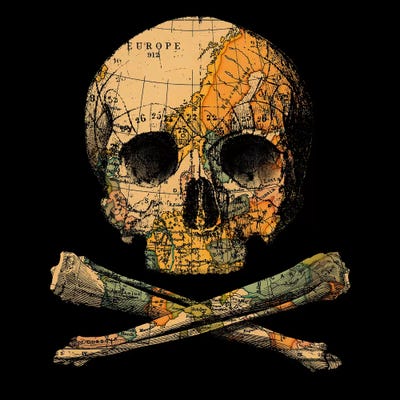 Treasure Map by Tobias Fonseca framed canvas print