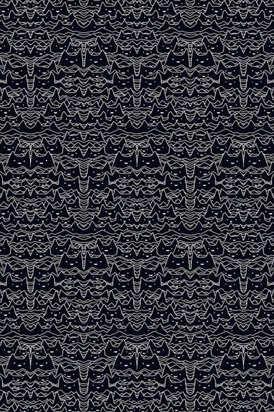 Black & White Patterns: Wave Of Cats by Tobias Fonseca