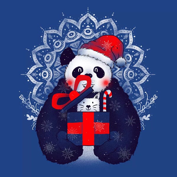 Christmas Animals: X-mas Panda by Tobias Fonseca