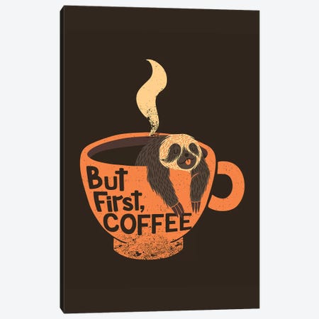But First, Coffee, Rectangle Canvas Print #TFA284} by Tobias Fonseca Canvas Wall Art