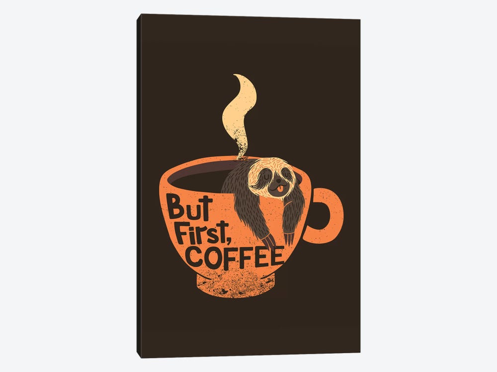 But First, Coffee, Rectangle by Tobias Fonseca 1-piece Canvas Wall Art