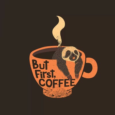 But First, Coffee, Square by Tobias Fonseca art print
