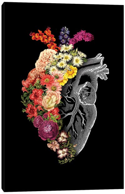 Flower Heart Spring, Rectangle Canvas Art Print - Tobias Fonseca