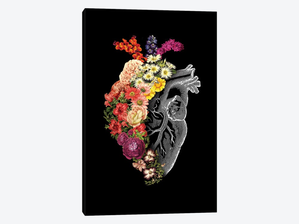 Flower Heart Spring, Rectangle by Tobias Fonseca 1-piece Canvas Art Print