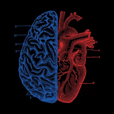 Heart And Brain, Square by Tobias Fonseca multi panel art