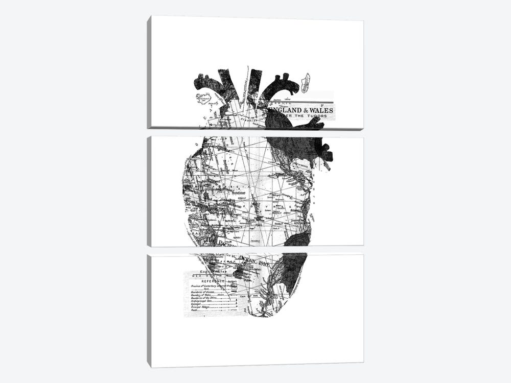 Heart Wanderlust, Rectangle by Tobias Fonseca 3-piece Canvas Print