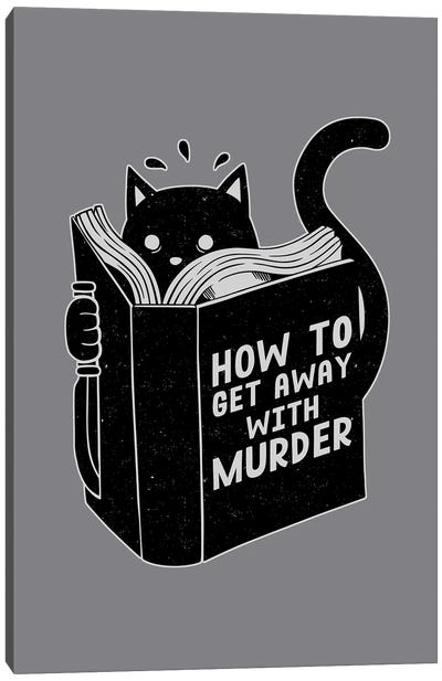 How To Get Away With Murder, Rectangle Canvas Art Print - Black Cat Art