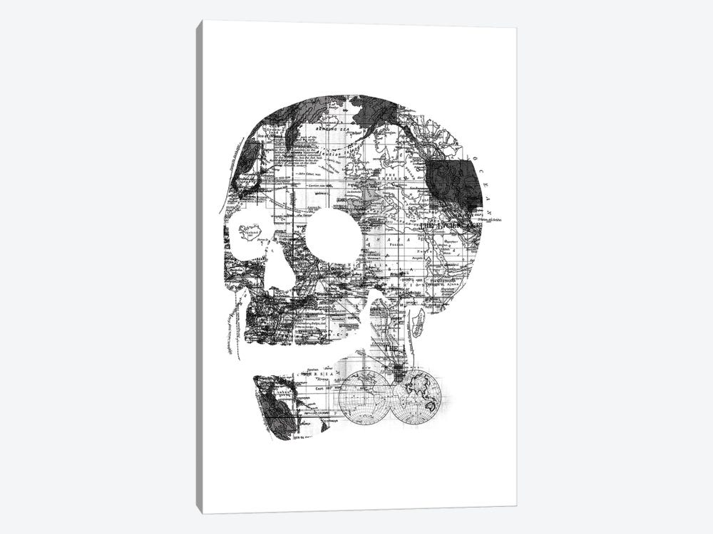 Skull Wanderlust, Rectangle 1-piece Canvas Art Print