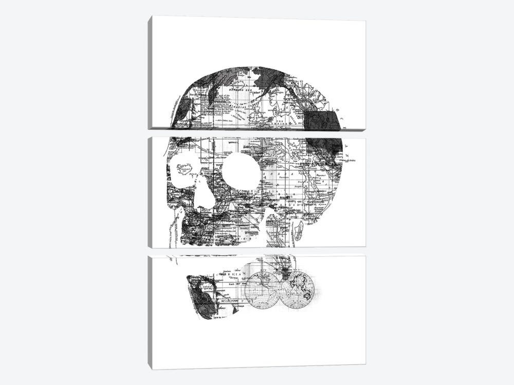 Skull Wanderlust, Rectangle by Tobias Fonseca 3-piece Art Print