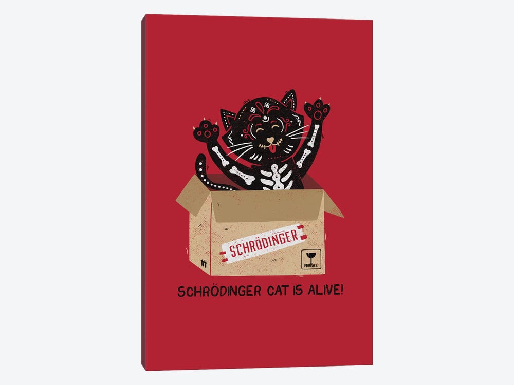 Am I Alive? Schrödinger Cat 1-piece Canvas Art
