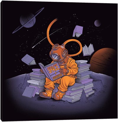 Diving Dress Space Adventures Canvas Art Print - Book Art