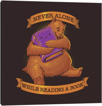 Never Alone While Reading a Book Canvas Art Print - Adventure Art