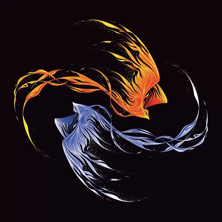 Phoenix Ice And Fire by Tobias Fonseca wall art