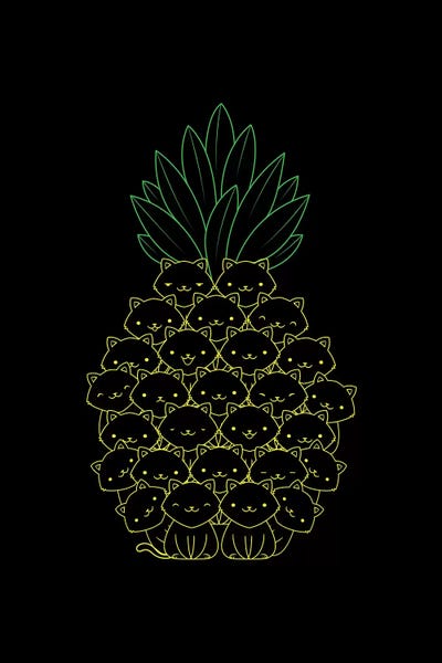 Pineaple Cat by Tobias Fonseca art print