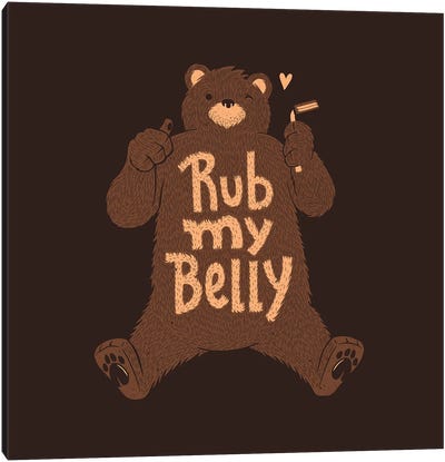 Rub My Belly Canvas Art Print - Tobias Fonseca