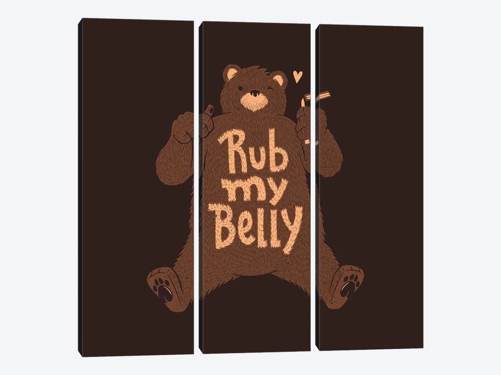 Rub My Belly by Tobias Fonseca 3-piece Canvas Artwork