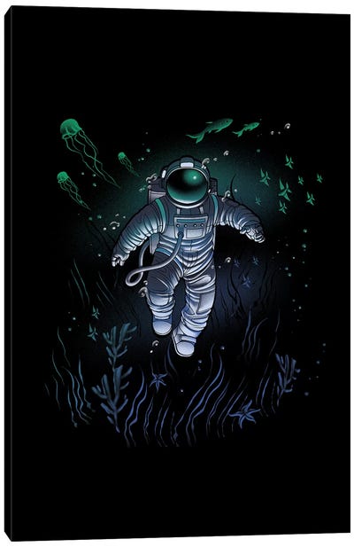 Under The Sky Canvas Art Print - Astronaut Art