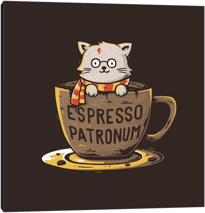 Espresso Patronum Canvas Art Print - Witty Humor Art