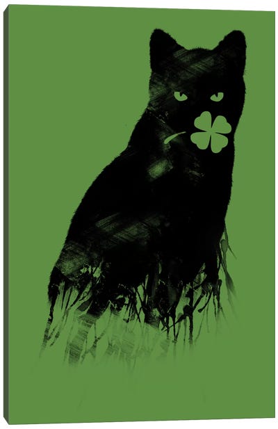 Ambivalence Canvas Art Print - Black Cat Art