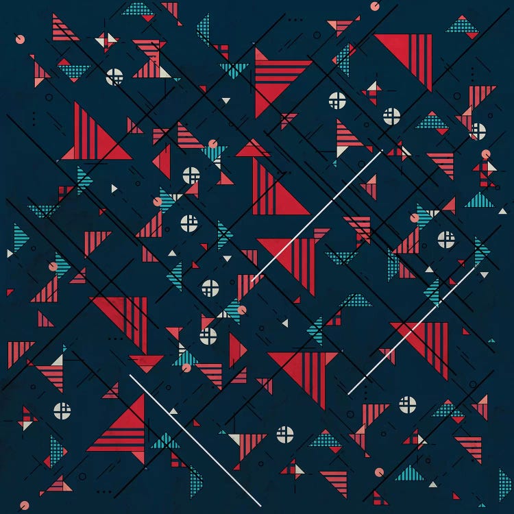 Geometric Abstract Red Pattern