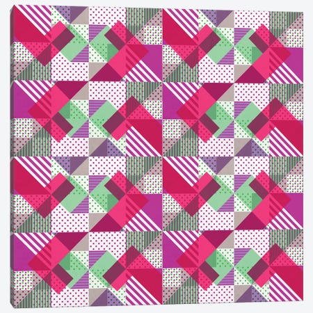 Geometric Polka Dots Petit Pois Neon Canvas Print #TFA352} by Tobias Fonseca Canvas Print