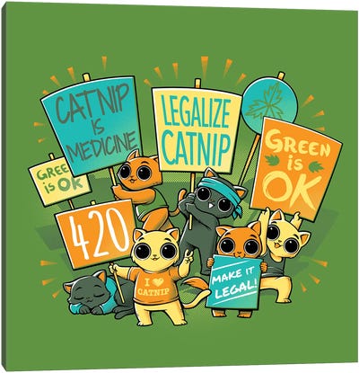 Legalize Catnip Canvas Art Print - Tobias Fonseca