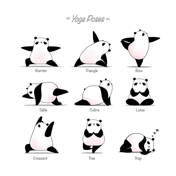 Yoga Panda II by Tobias Fonseca wall art