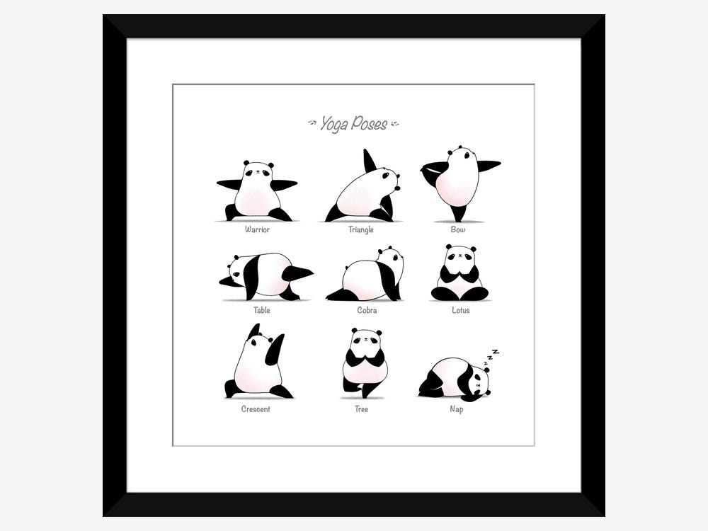 Yoga Panda II Art Print by Tobias Fonseca